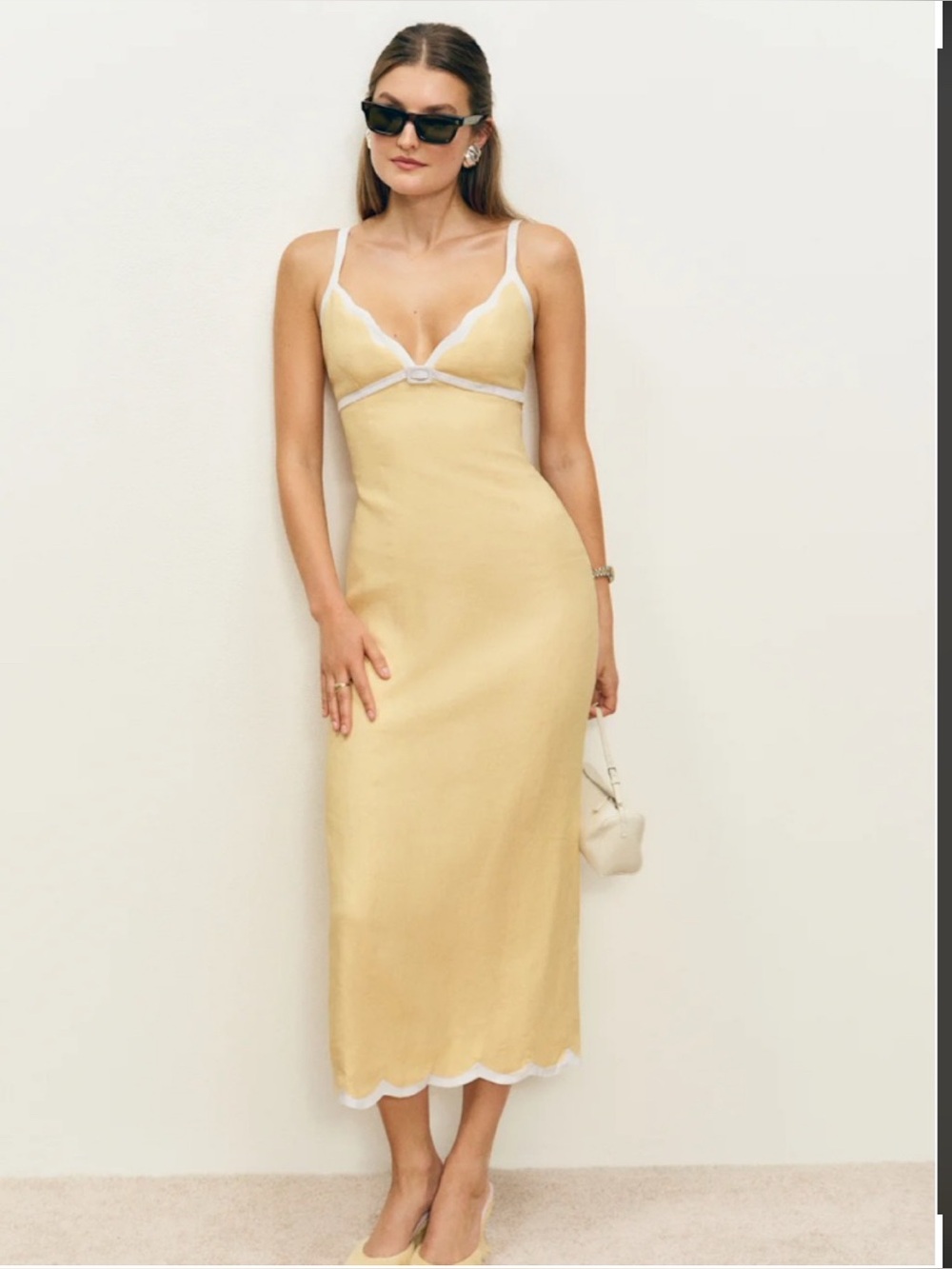 Reformation Sara Linen Dress Size 0